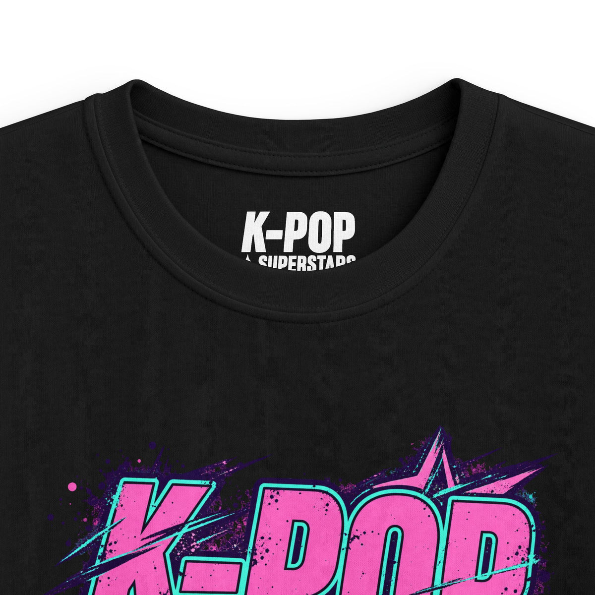 Kids Tee — "K-POP Superstars" Colorful Retro Graphic