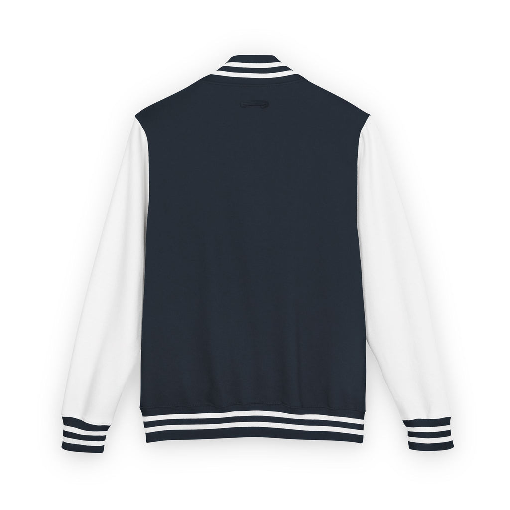 Pink Varsity Letterman Jacket with 'Bingo Logo' Chest Patch