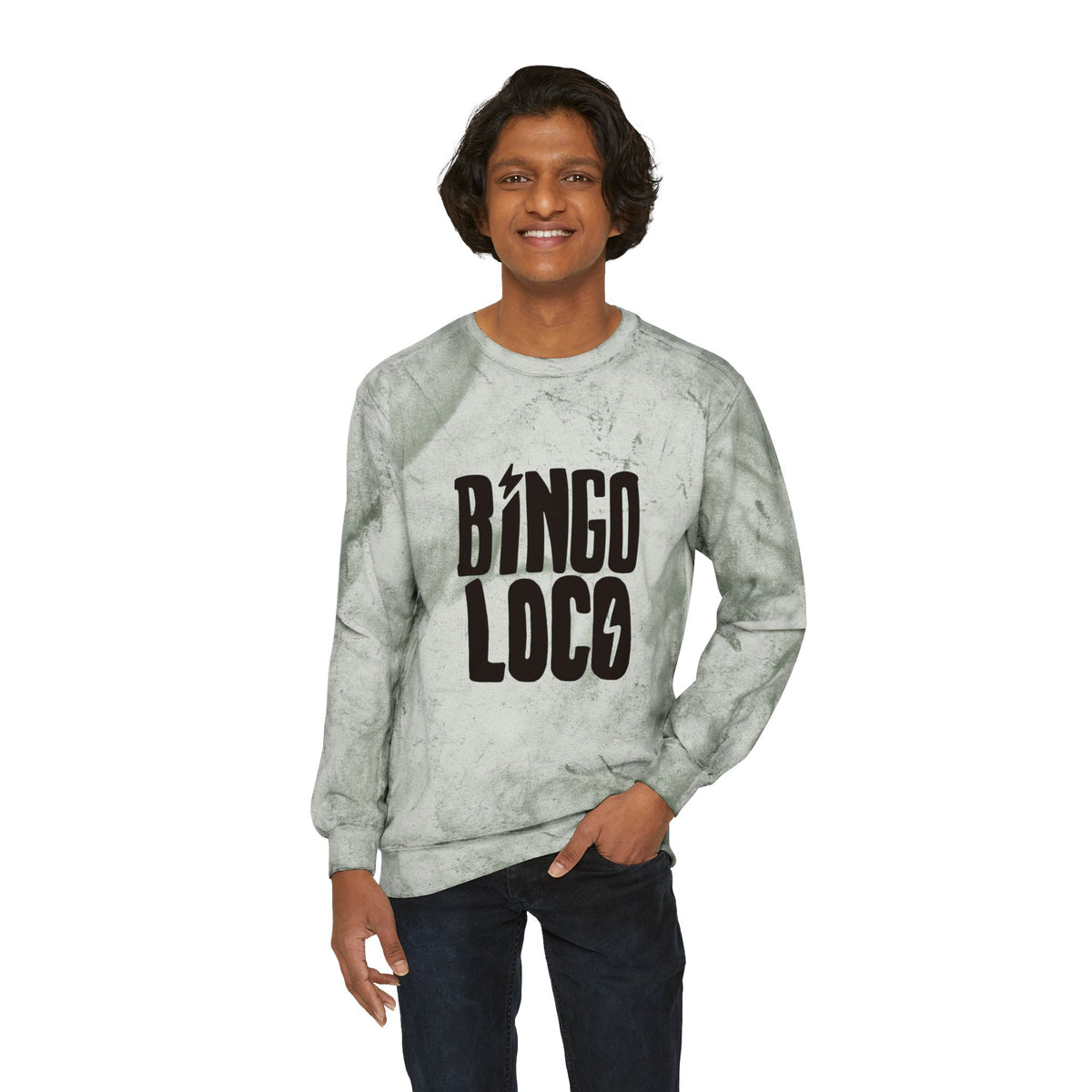 Color Blast Crewneck Sweatshirt — Logo Tie-Dye Design