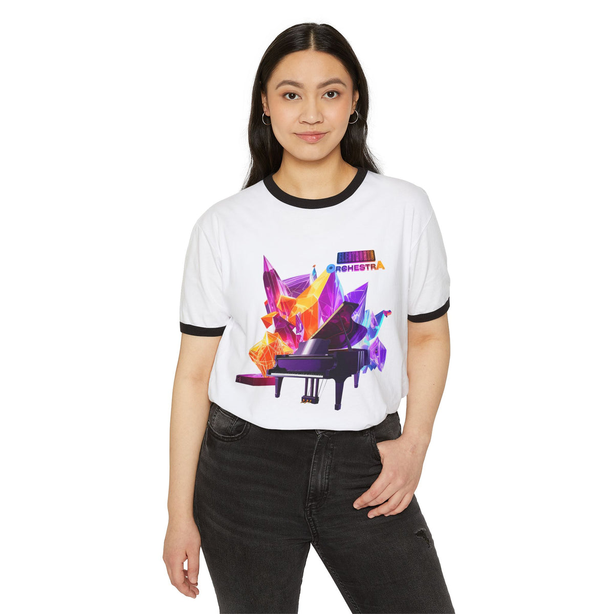 Piano Crystal Orchestra Ringer Tee