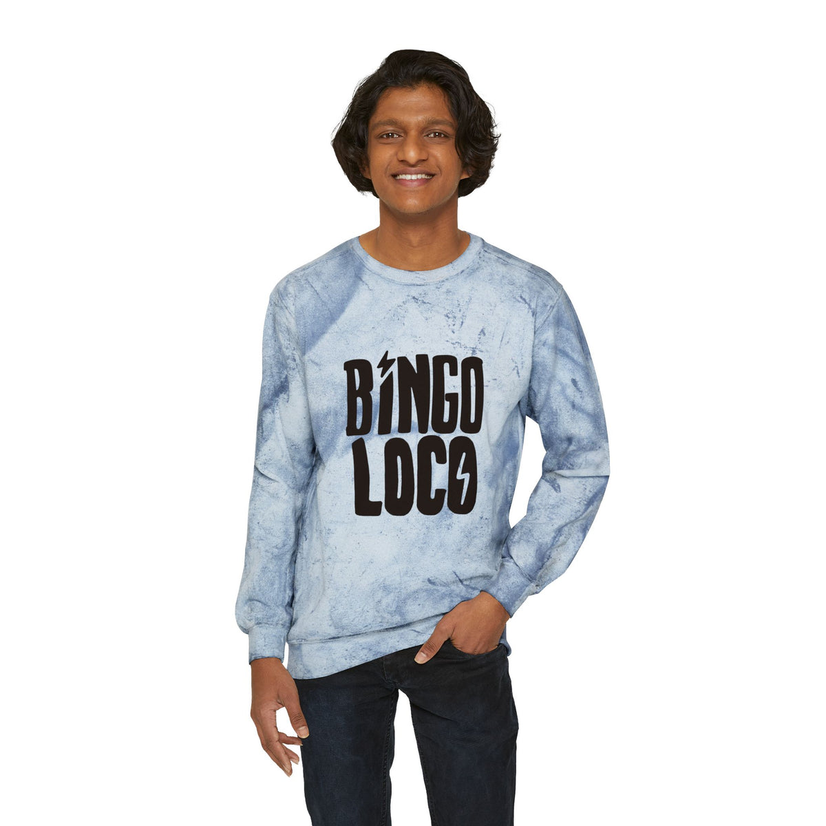 Color Blast Crewneck Sweatshirt — Logo Tie-Dye Design
