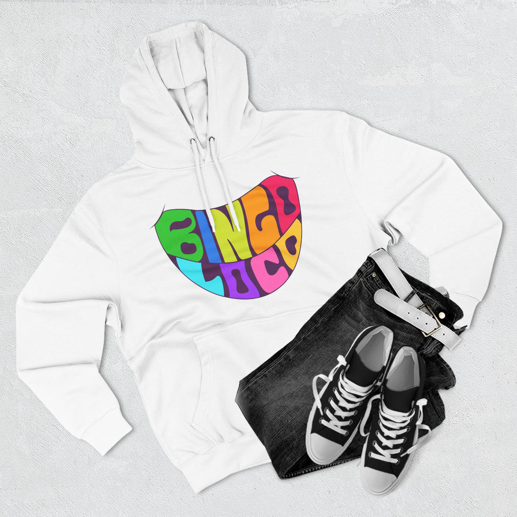 Colorful 70s Rainbow Circle Fleece Hoodie