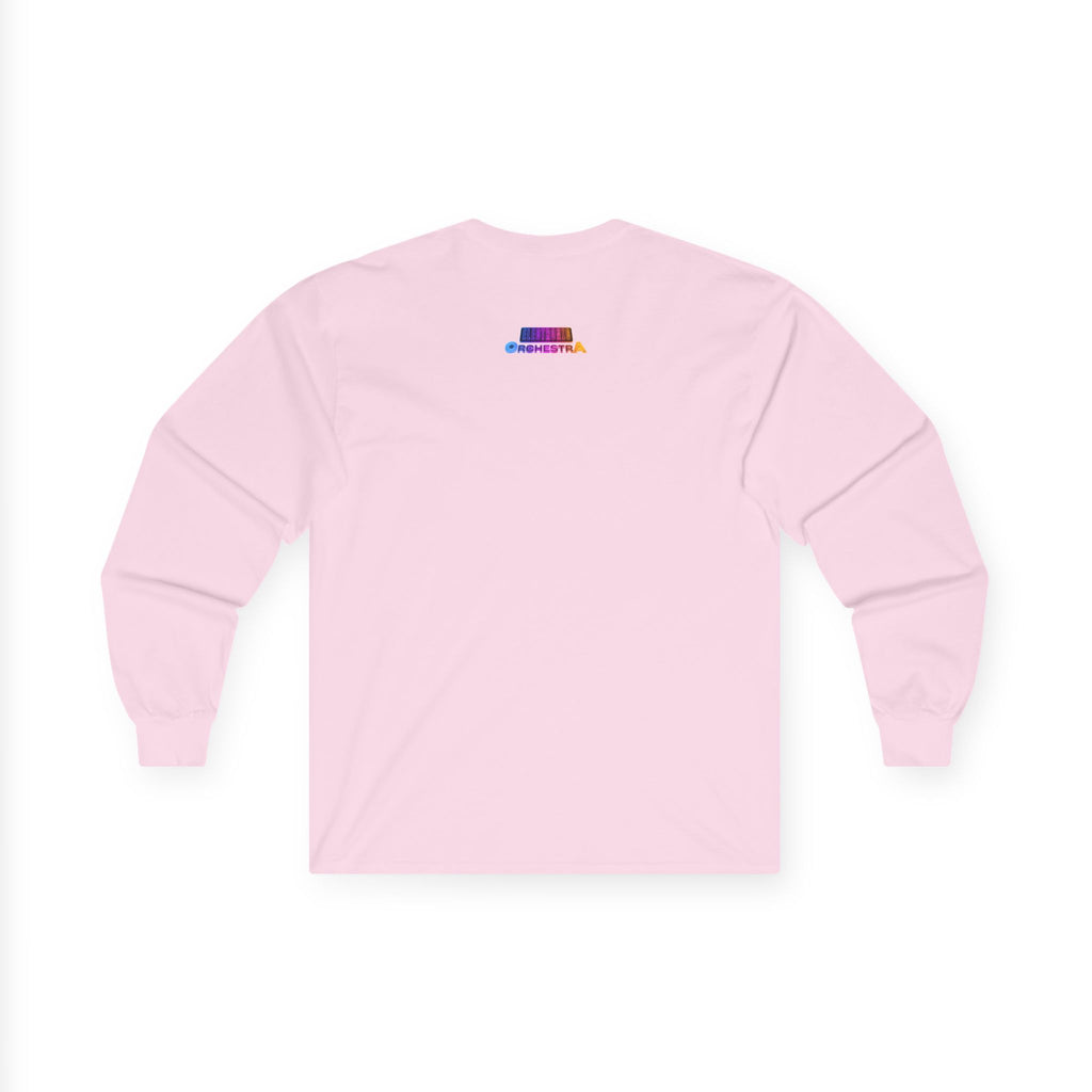 Cello Prism Long Sleeve Tee — Colorful Violin Graphic Shirt