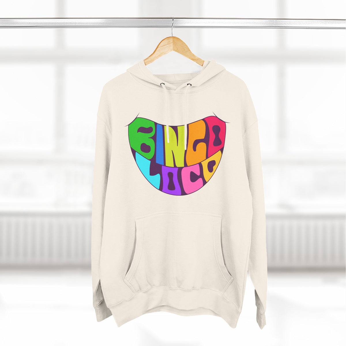 Colorful 70s Rainbow Circle Fleece Hoodie