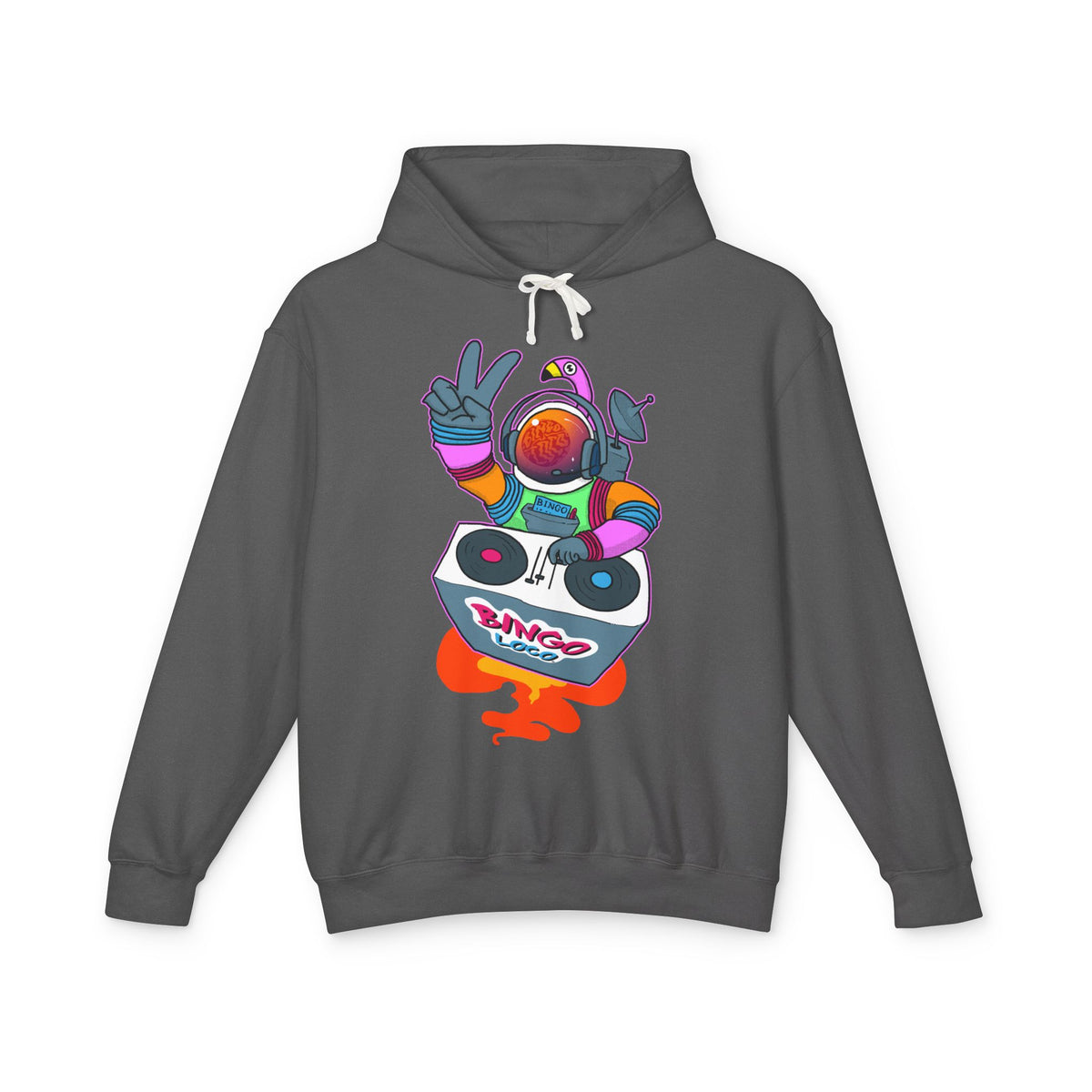 Astronaut DJ Hoodie — Colorful Space DJ Graphic Pullover