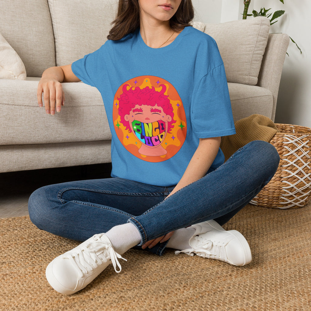 Good Vibes Colorful Peace Sign Graphic T-Shirt