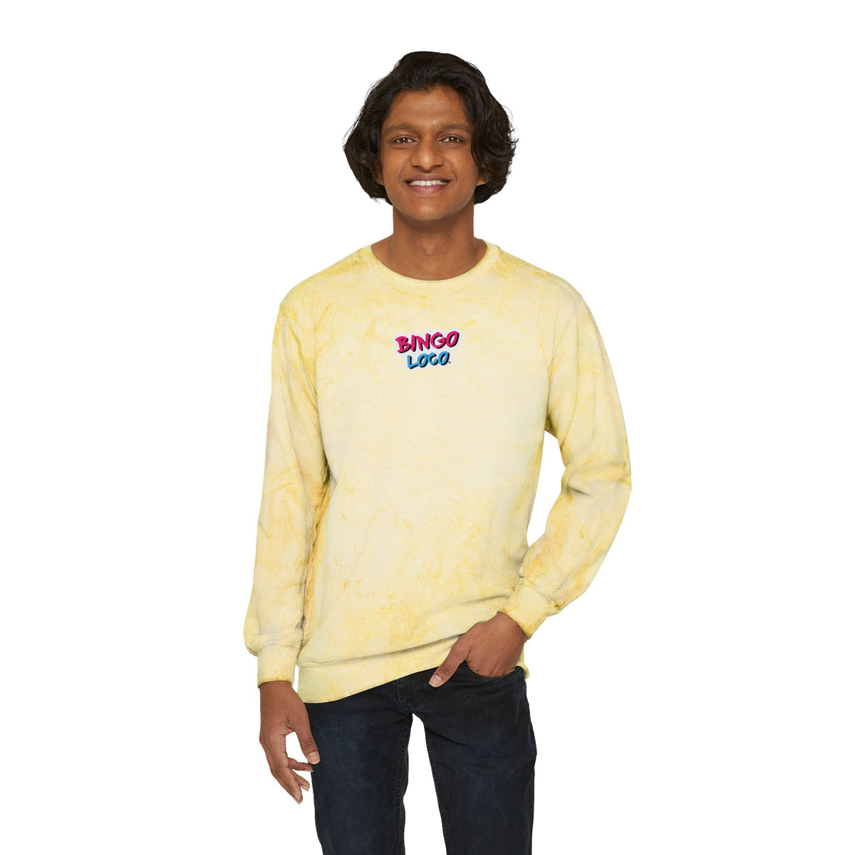 Color Blast Crewneck Sweatshirt — Retro Astronaut DJ Tie-Dye Design