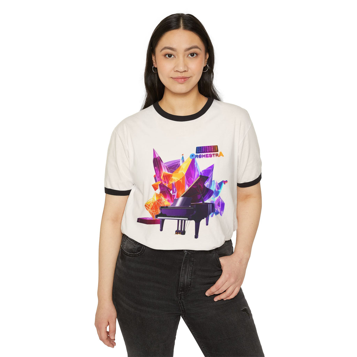 Piano Crystal Orchestra Ringer Tee