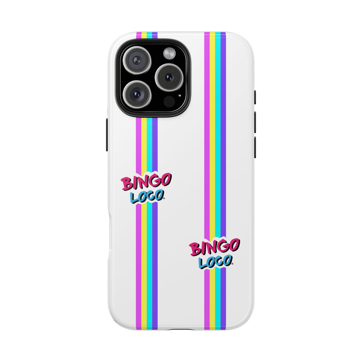 Bingo Loco Rainbow Stripes Tough Phone Case