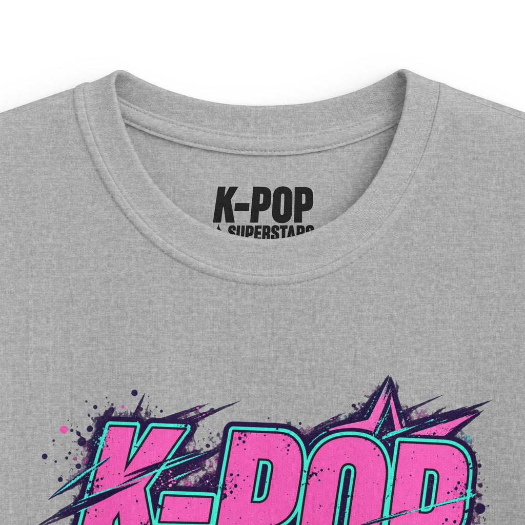 Kids Tee — "K-POP Superstars" Colorful Retro Graphic