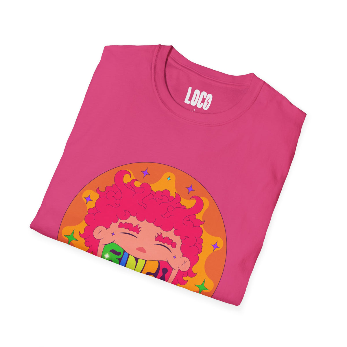 Good Vibes Colorful Peace Sign Graphic T-Shirt