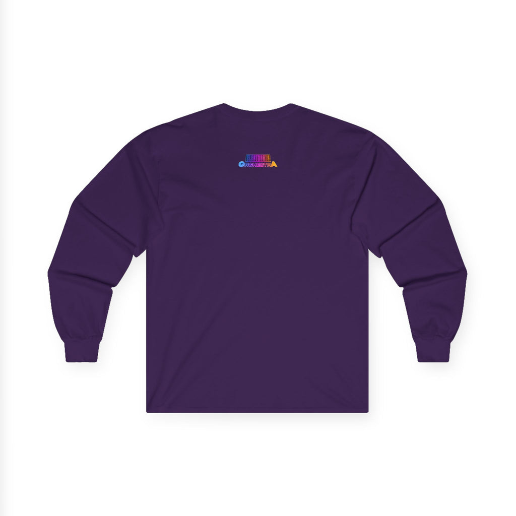 Cello Prism Long Sleeve Tee — Colorful Violin Graphic Shirt