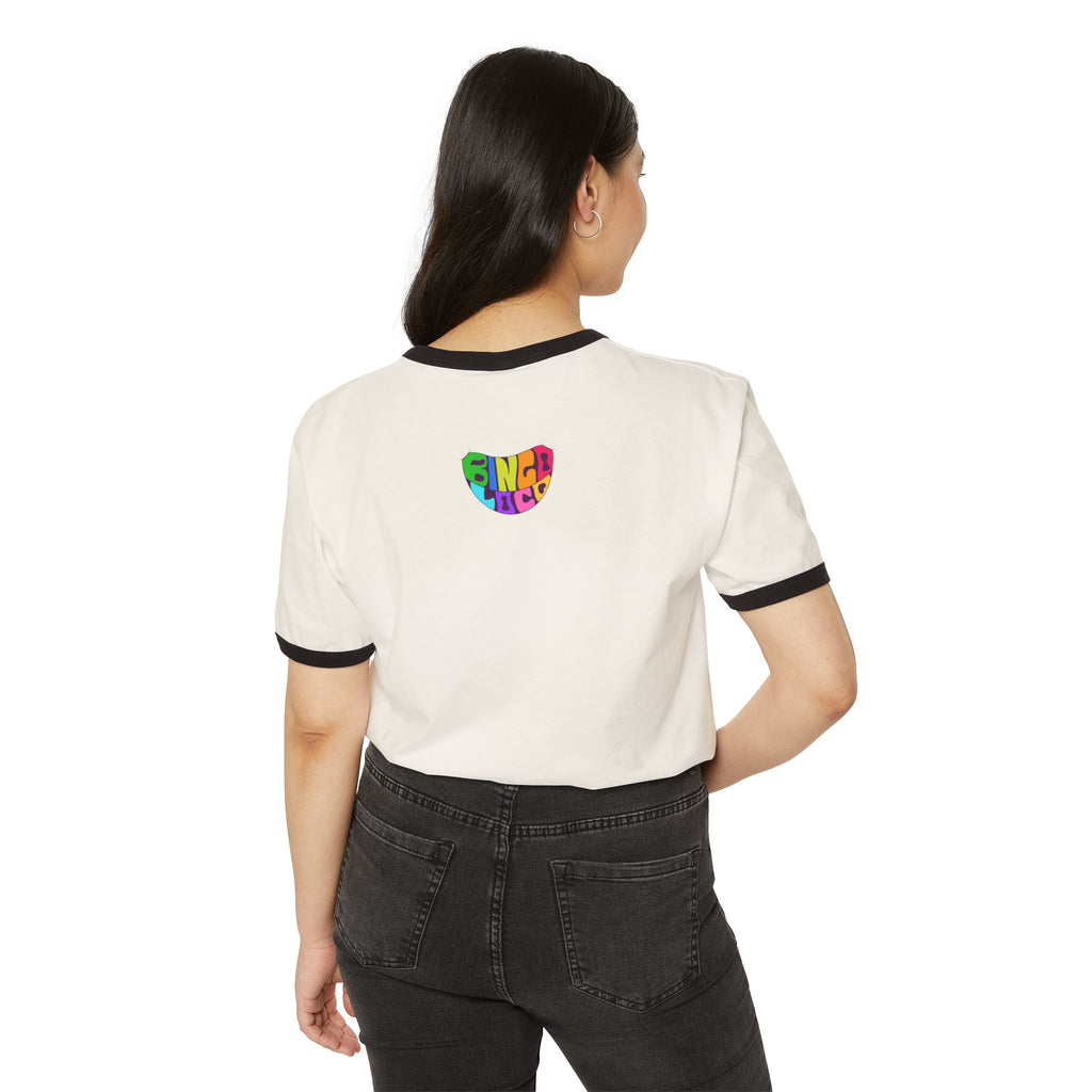 Colorful Retro Ringer T-Shirt – Good Vibes Graphic