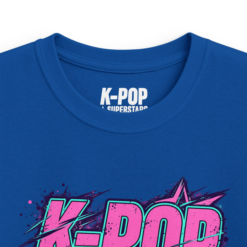 Kids Tee — "K-POP Superstars" Colorful Retro Graphic