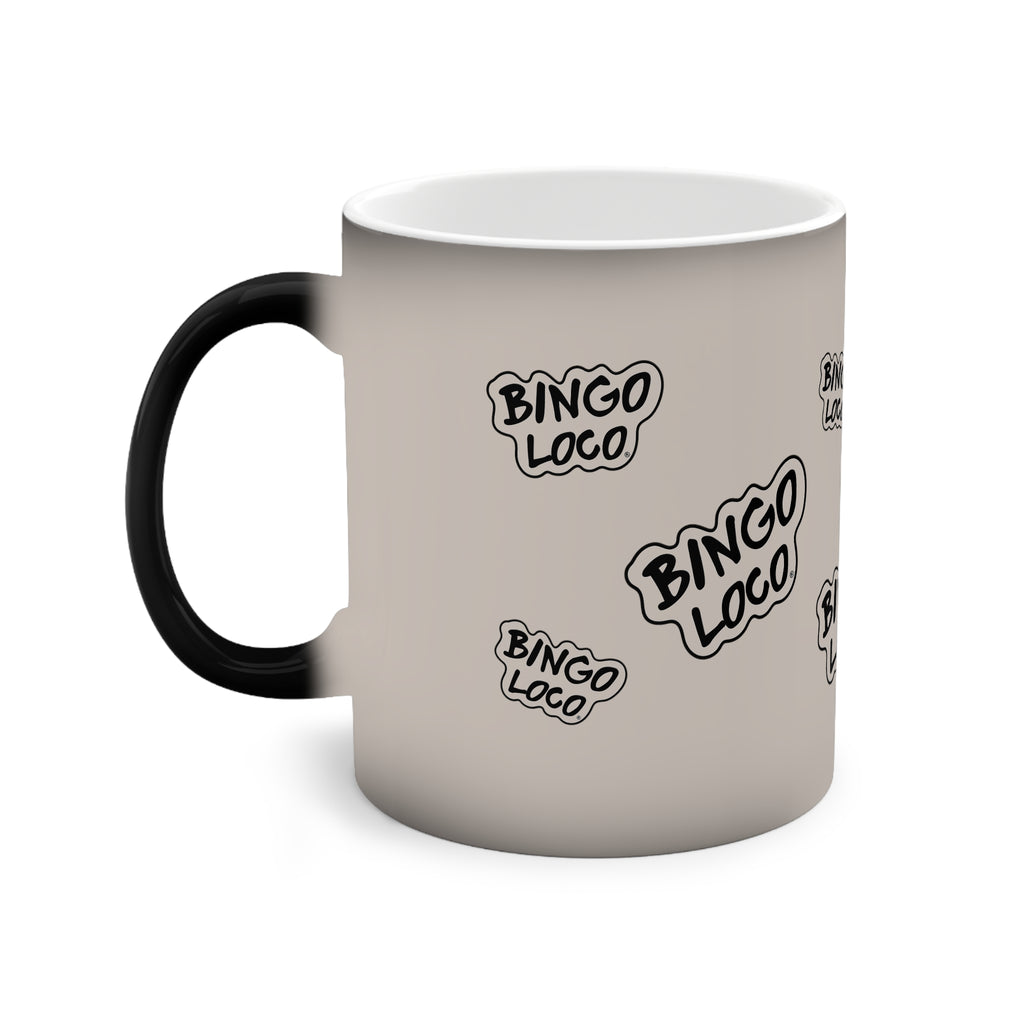 Color-Changing Mug — 'Bingo Loco' Patterned 11oz Heat-Sensitive Coffee Mug