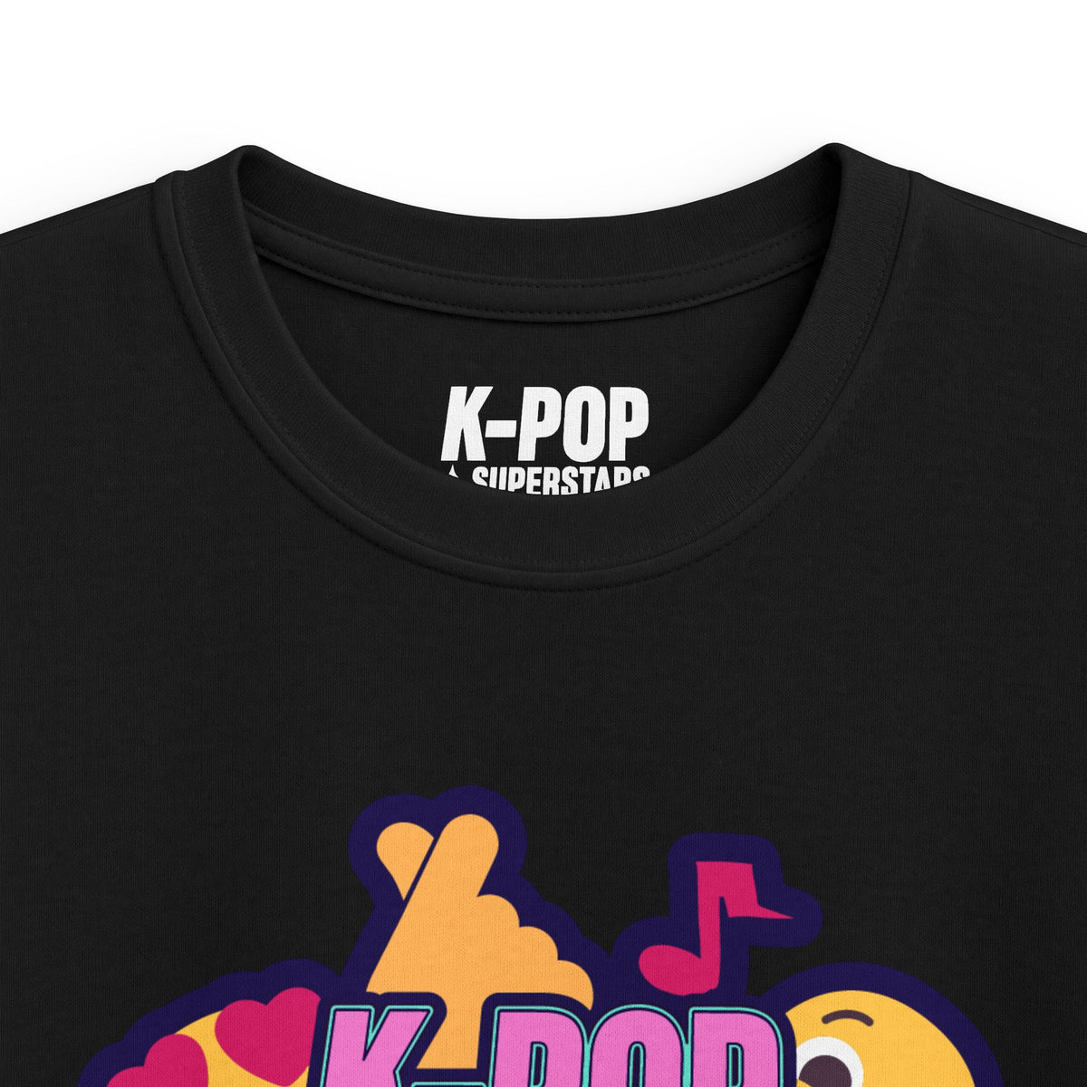 Kids K-Pop Superstars T-Shirt — Cute K-Pop Emoji Graphic Tee for Children