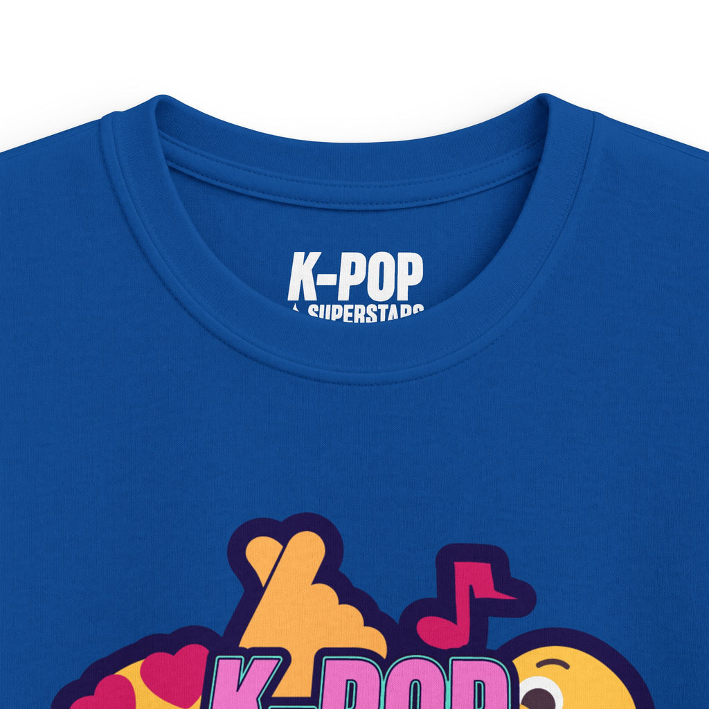 Kids K-Pop Superstars T-Shirt — Cute K-Pop Emoji Graphic Tee for Children