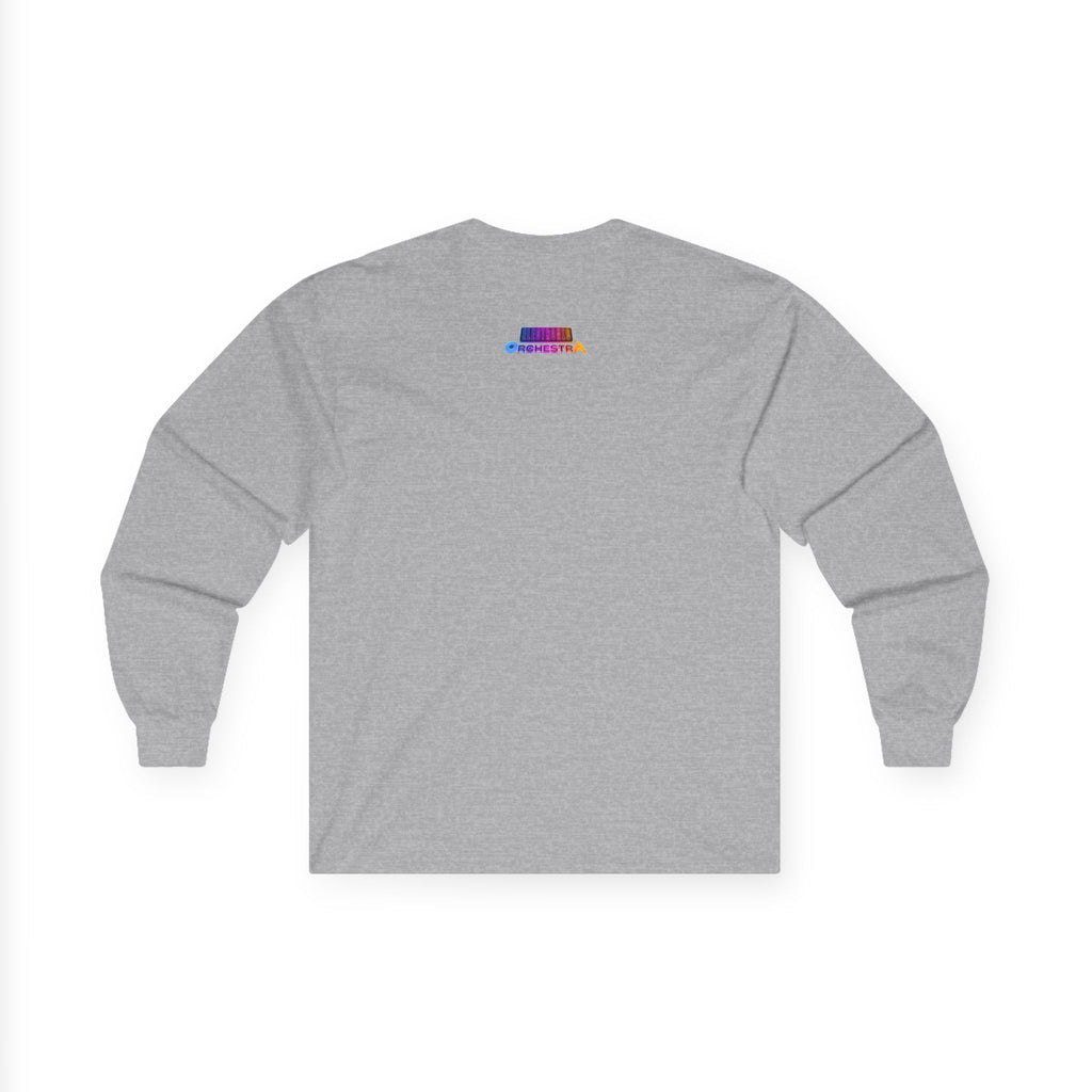Cello Prism Long Sleeve Tee — Colorful Violin Graphic Shirt
