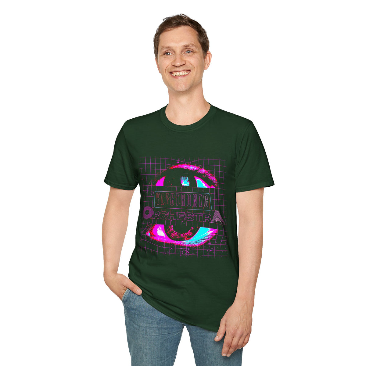 Retro Cyber Eye T-Shirt — 'Cultura Orchestra' Vaporwave Graphic Tee