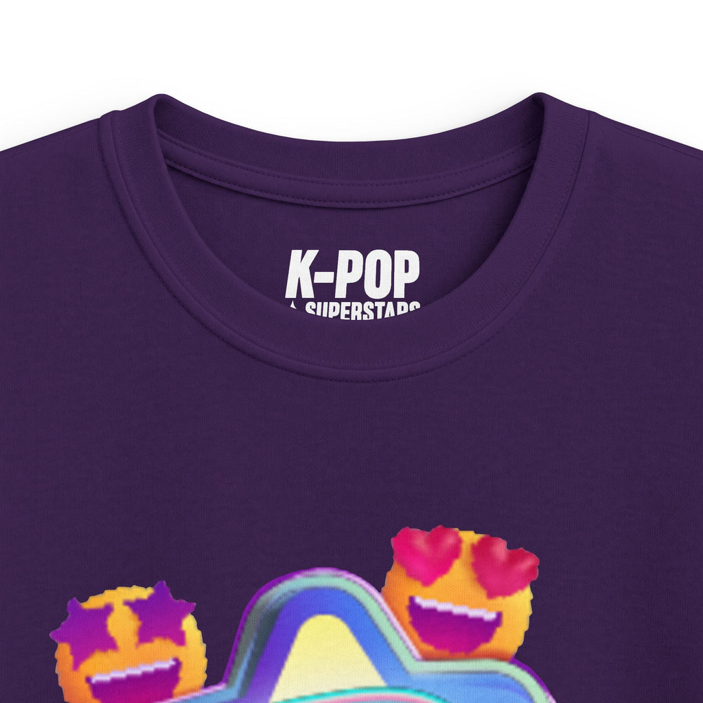 Kids K-Pop Superstar Tee — Cute Star & Emoji Graphic