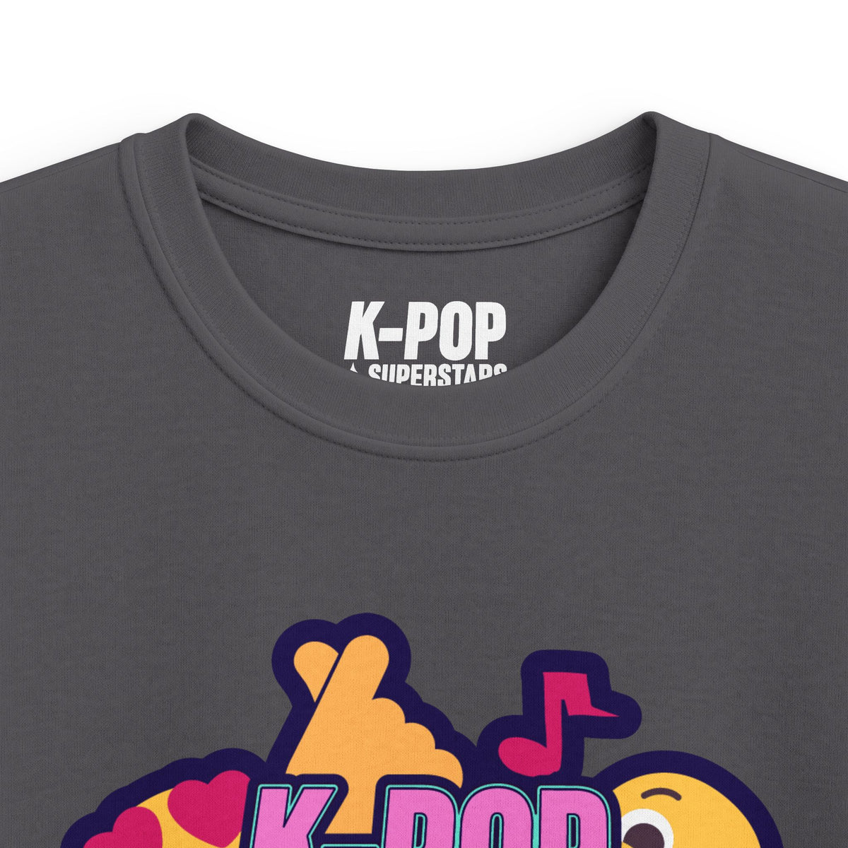 Kids K-Pop Superstars T-Shirt — Cute K-Pop Emoji Graphic Tee for Children
