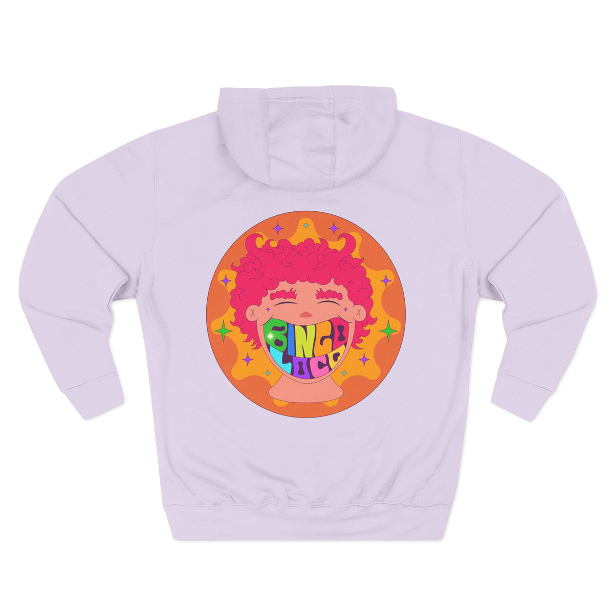 Colorful 70s Rainbow Circle Fleece Hoodie