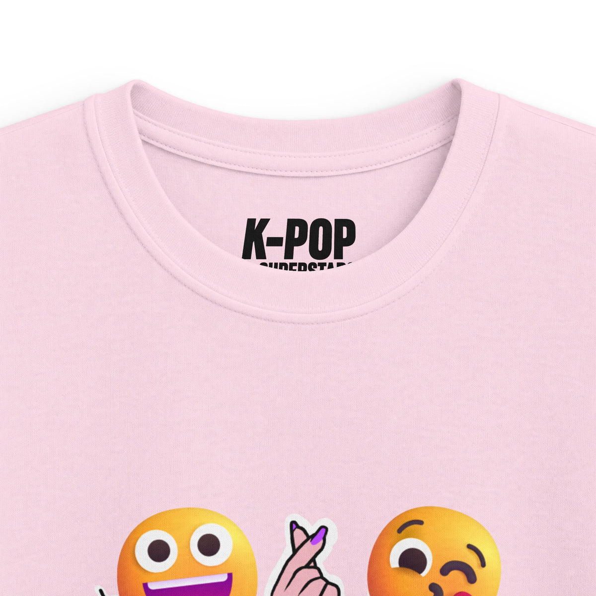 K-Pop Superstars Kids Tee — Cute Emoji & Hangul Graphic T-Shirt