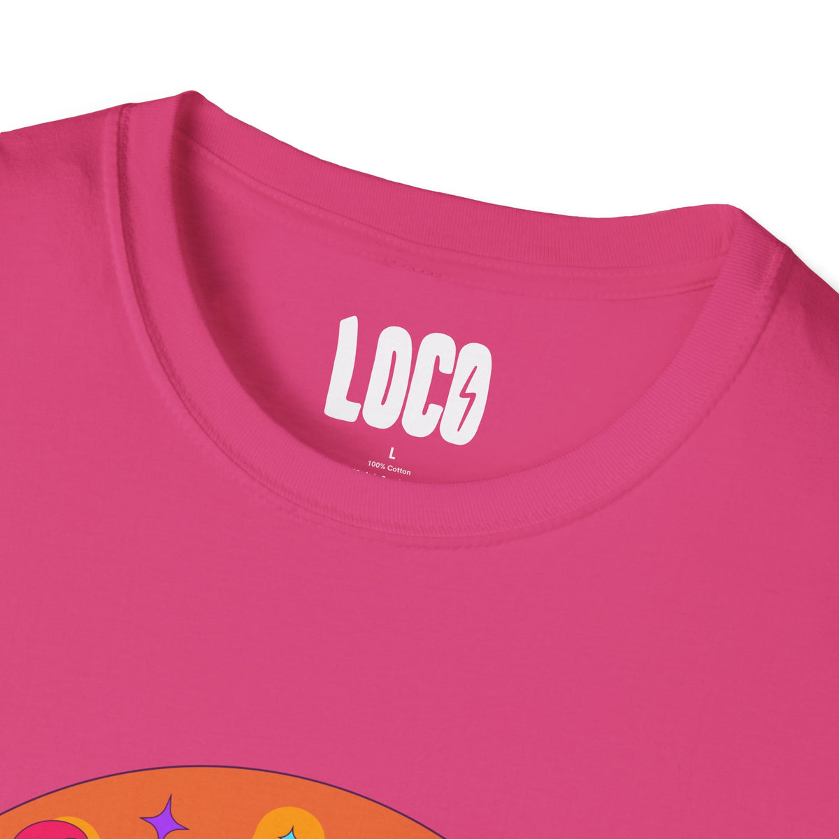 Good Vibes Colorful Peace Sign Graphic T-Shirt