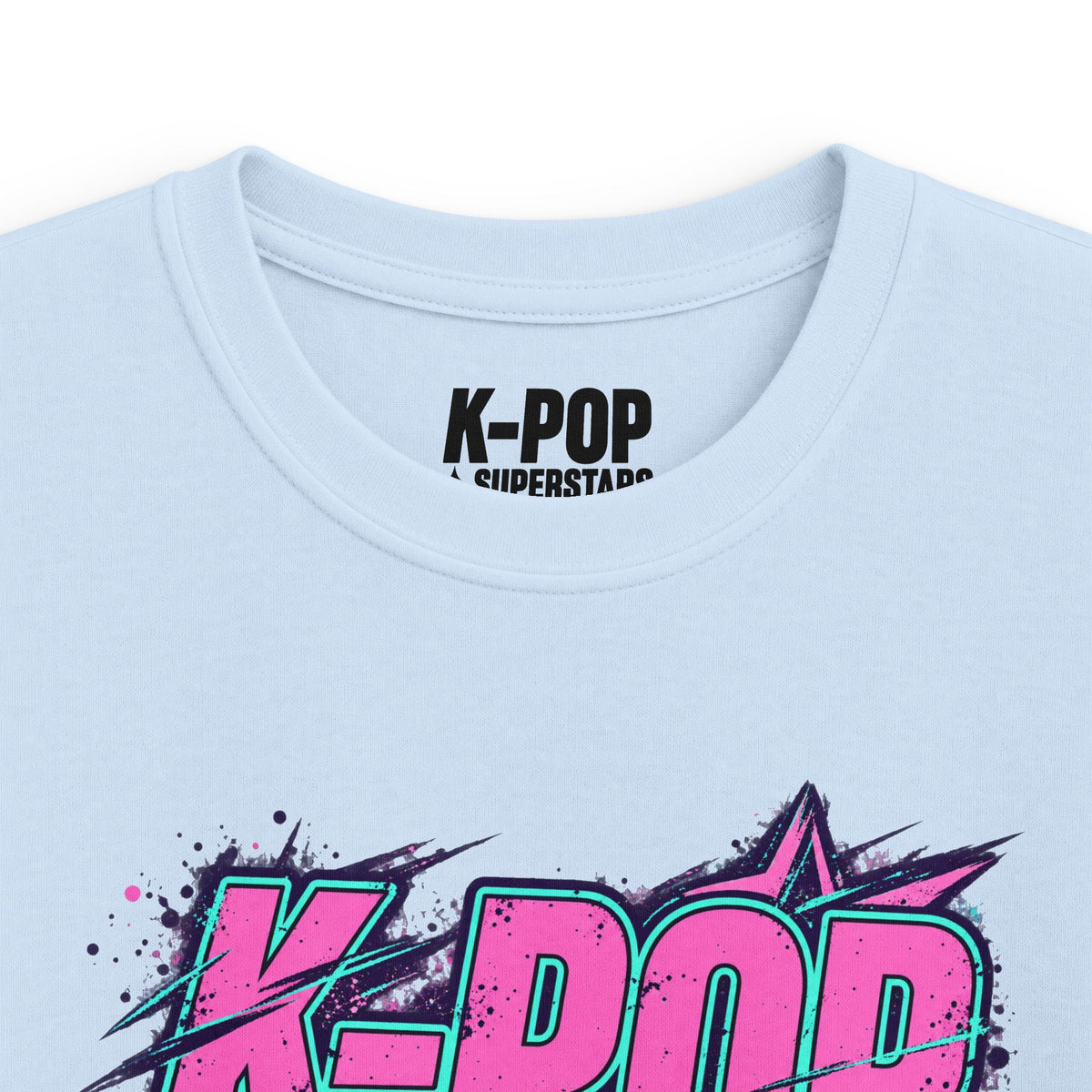 Kids Tee — "K-POP Superstars" Colorful Retro Graphic