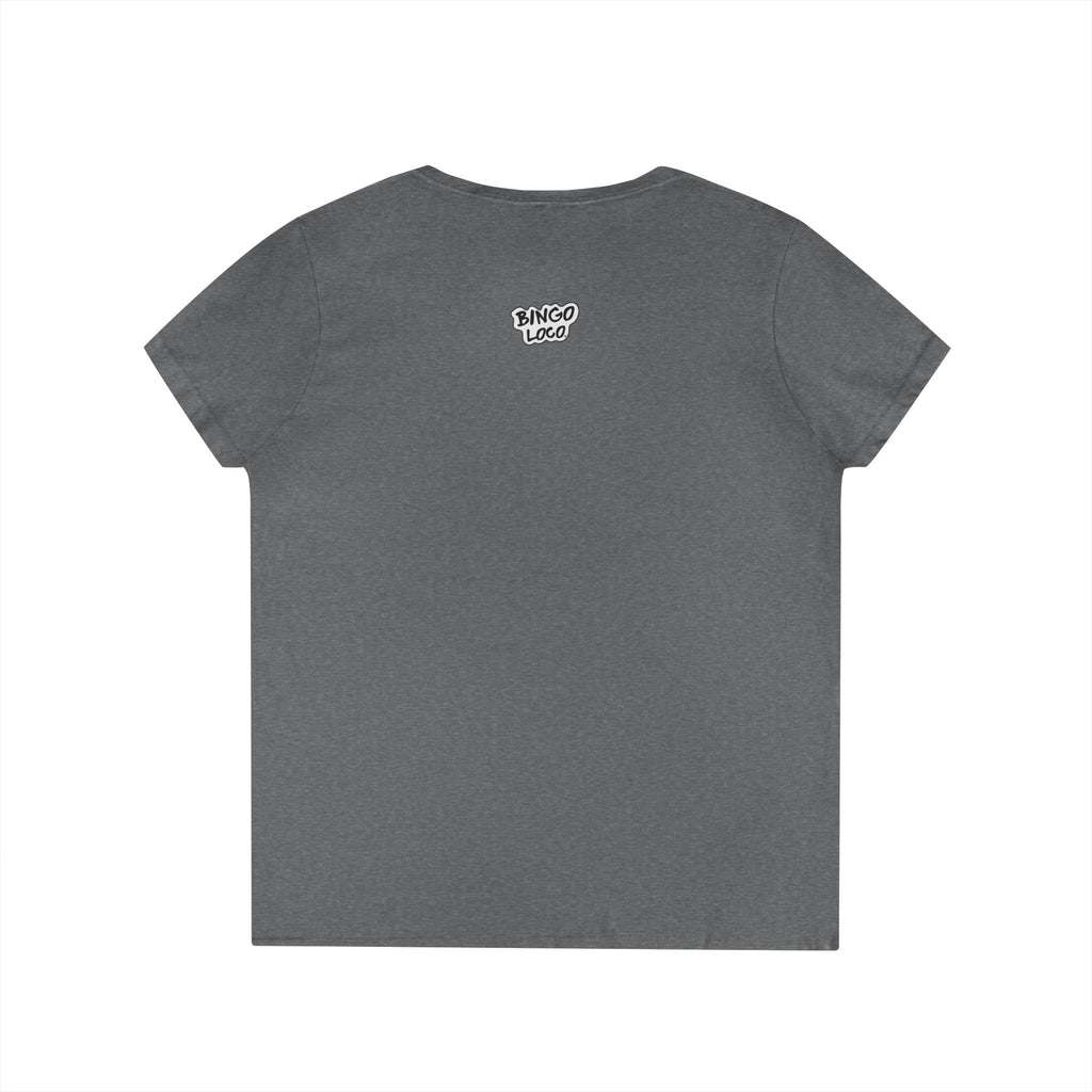 Bingo Loco V-Neck Tee — Retro Lightning Logo Women's T-Shirt