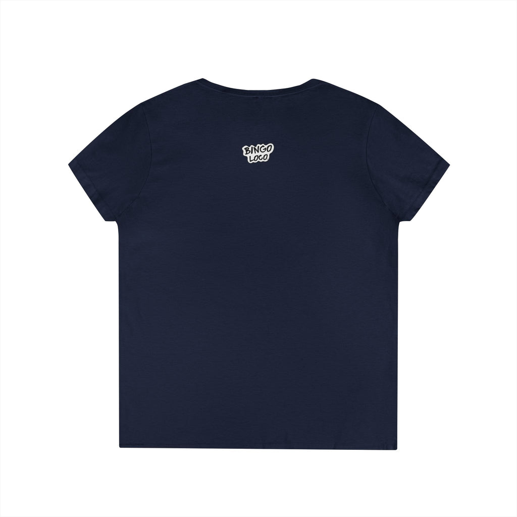 Bingo Loco V-Neck Tee — Retro Lightning Logo Women's T-Shirt