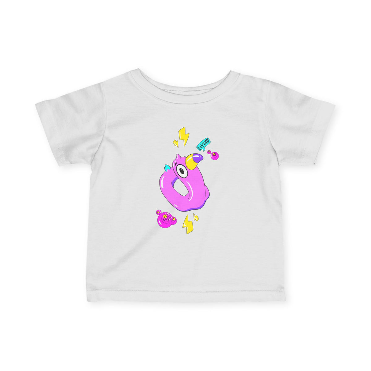 Infant Tee — Playful Pink Monster Graphic Baby Shirt