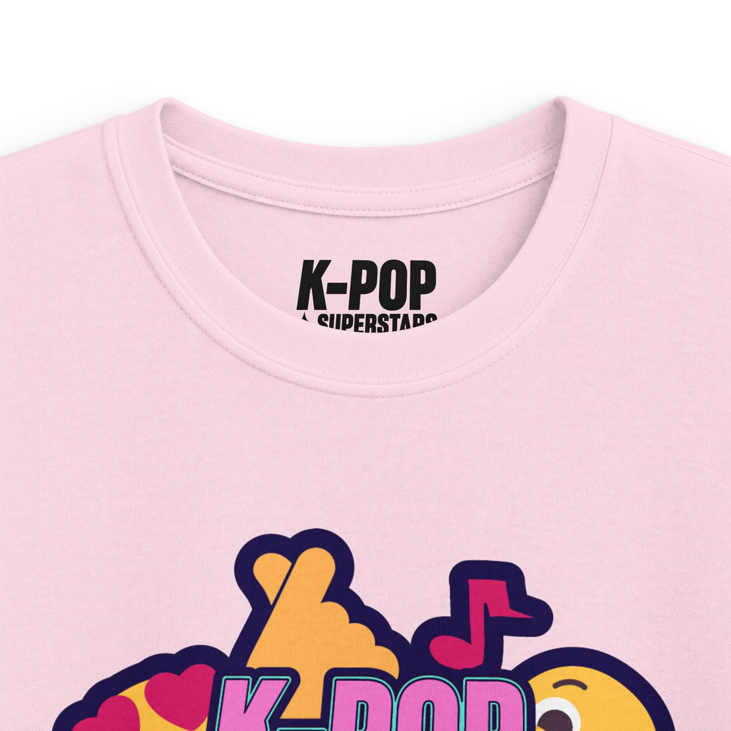 Kids K-Pop Superstars T-Shirt — Cute K-Pop Emoji Graphic Tee for Children