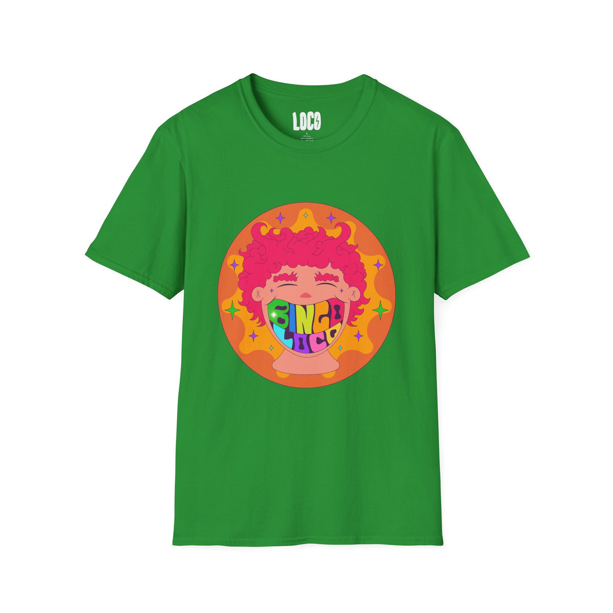 Good Vibes Colorful Peace Sign Graphic T-Shirt