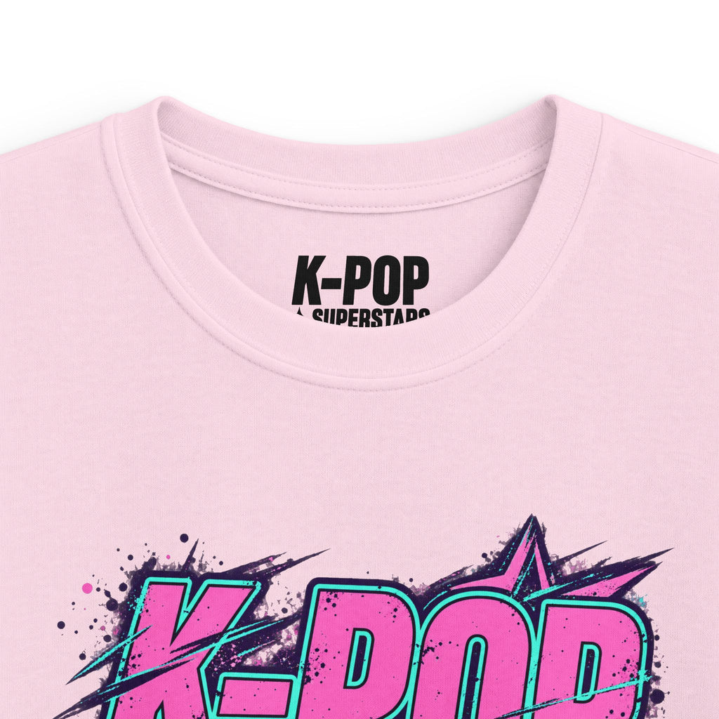 Kids Tee — "K-POP Superstars" Colorful Retro Graphic