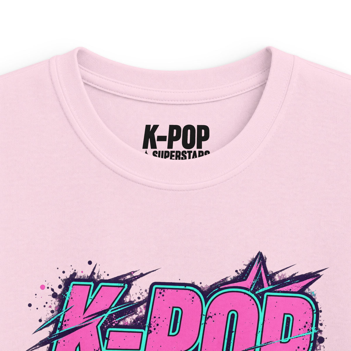 Kids Tee — "K-POP Superstars" Colorful Retro Graphic