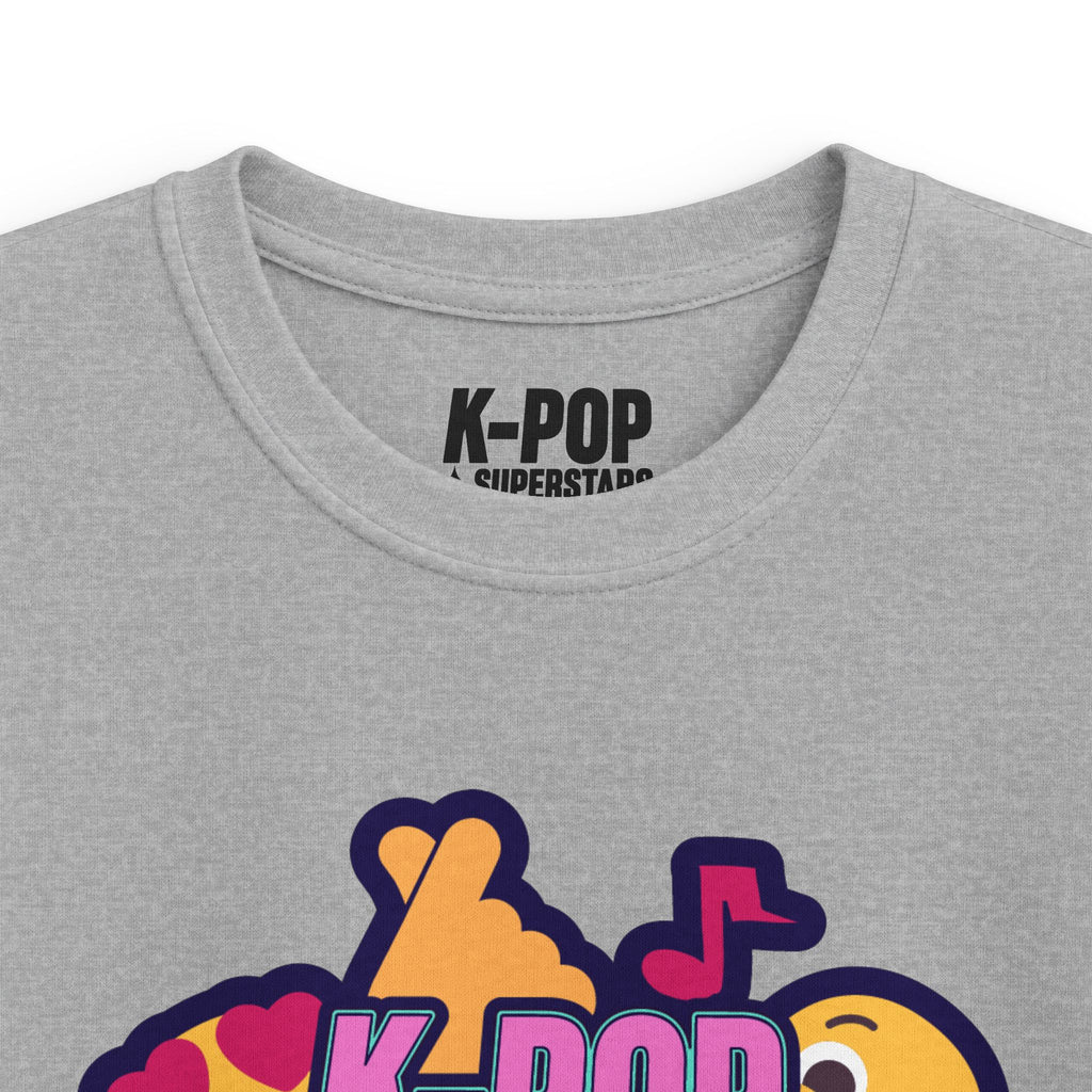 Kids K-Pop Superstars T-Shirt — Cute K-Pop Emoji Graphic Tee for Children