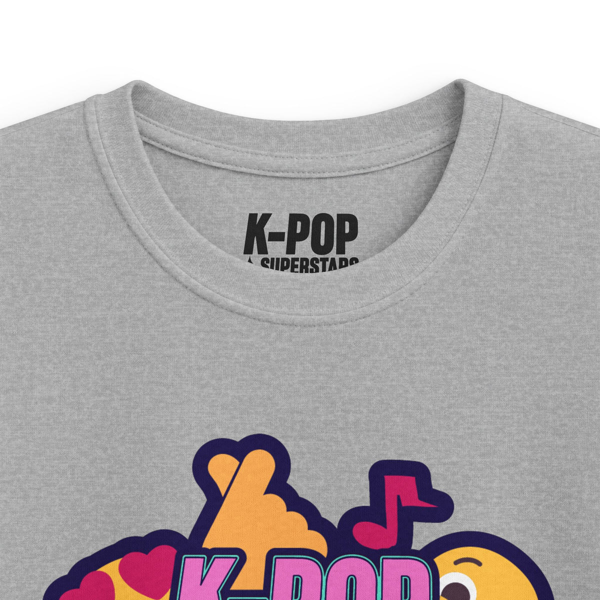 Kids K-Pop Superstars T-Shirt — Cute K-Pop Emoji Graphic Tee for Children