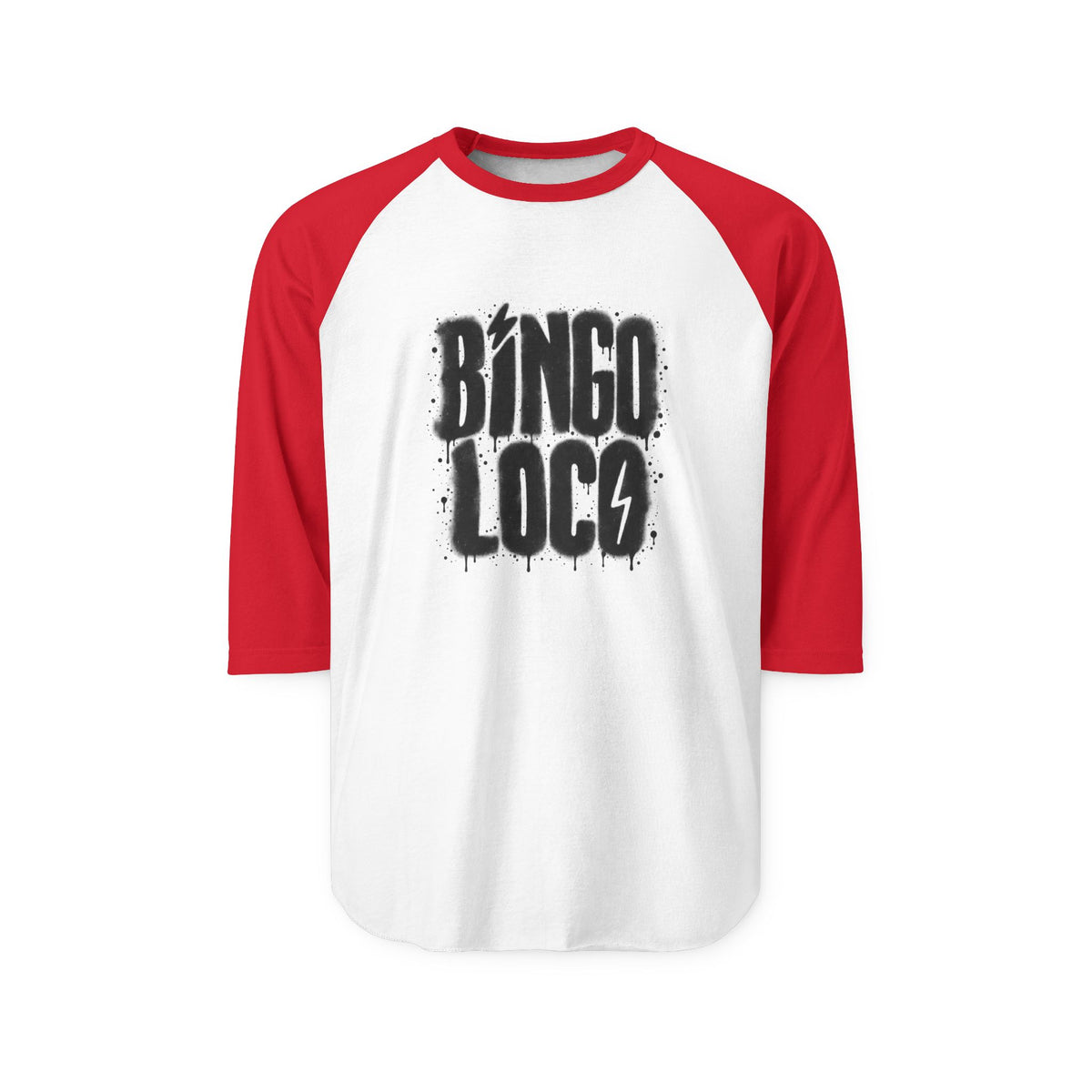 Bingo Loco Raglan Tee — Casual 3/4 Sleeve Baseball Shirt for Bingo Fans