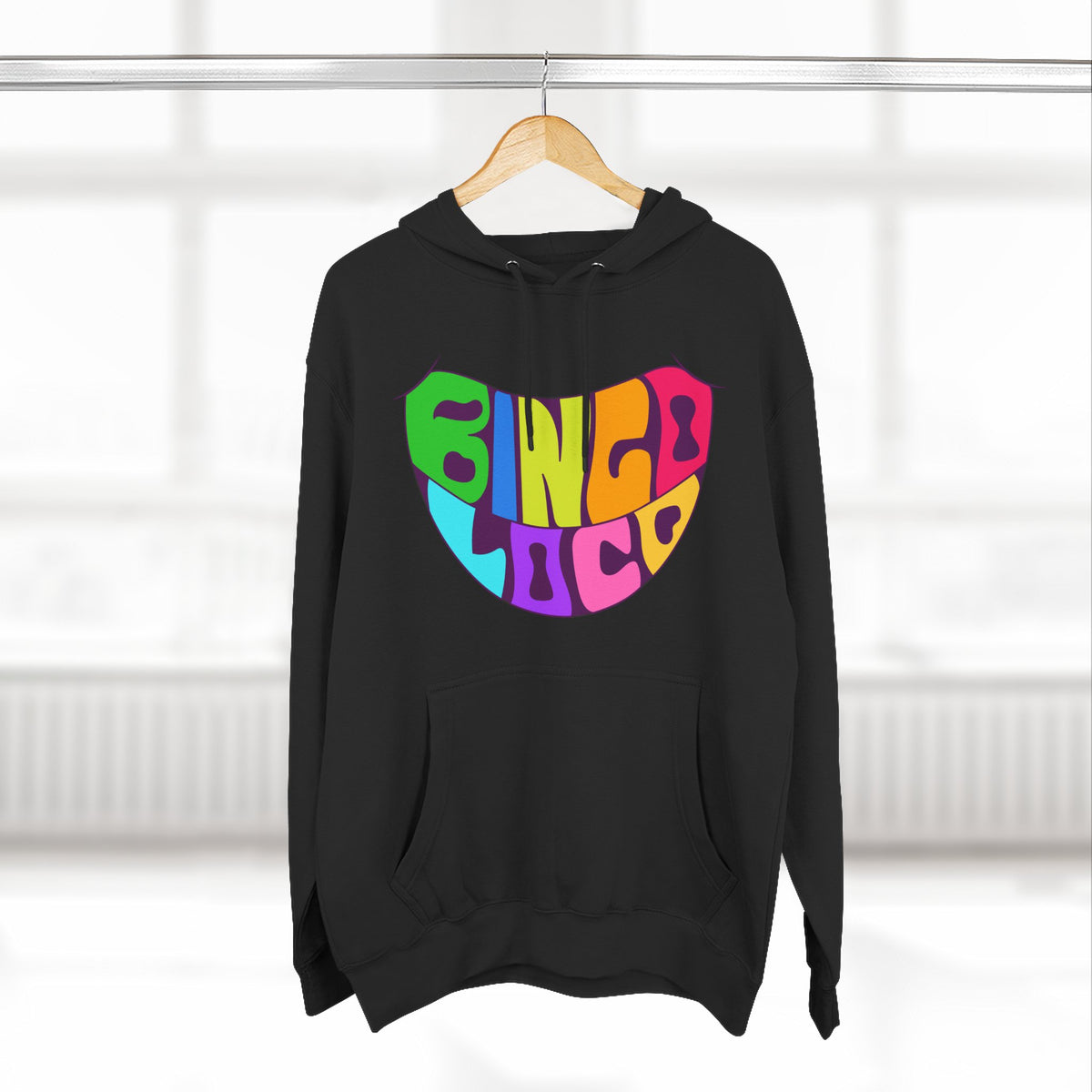 Colorful 70s Rainbow Circle Fleece Hoodie