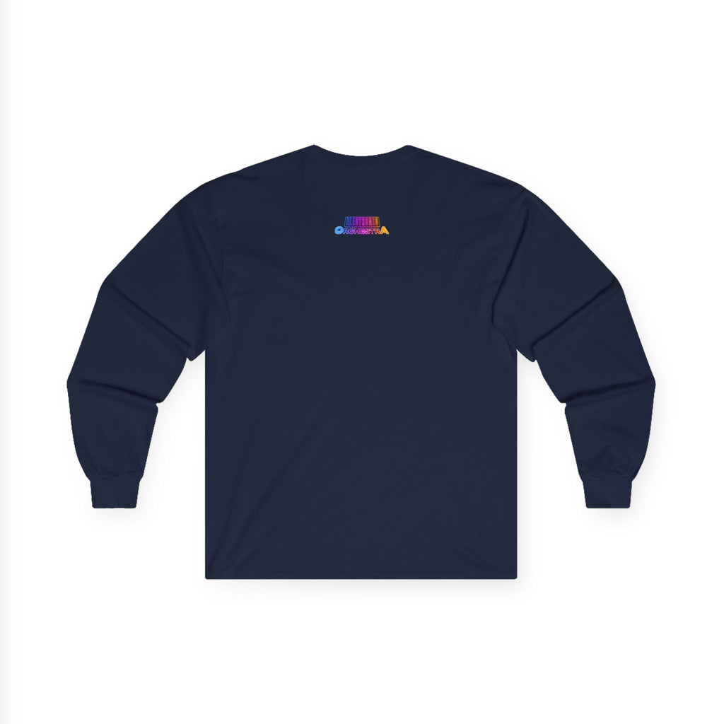 Cello Prism Long Sleeve Tee — Colorful Violin Graphic Shirt