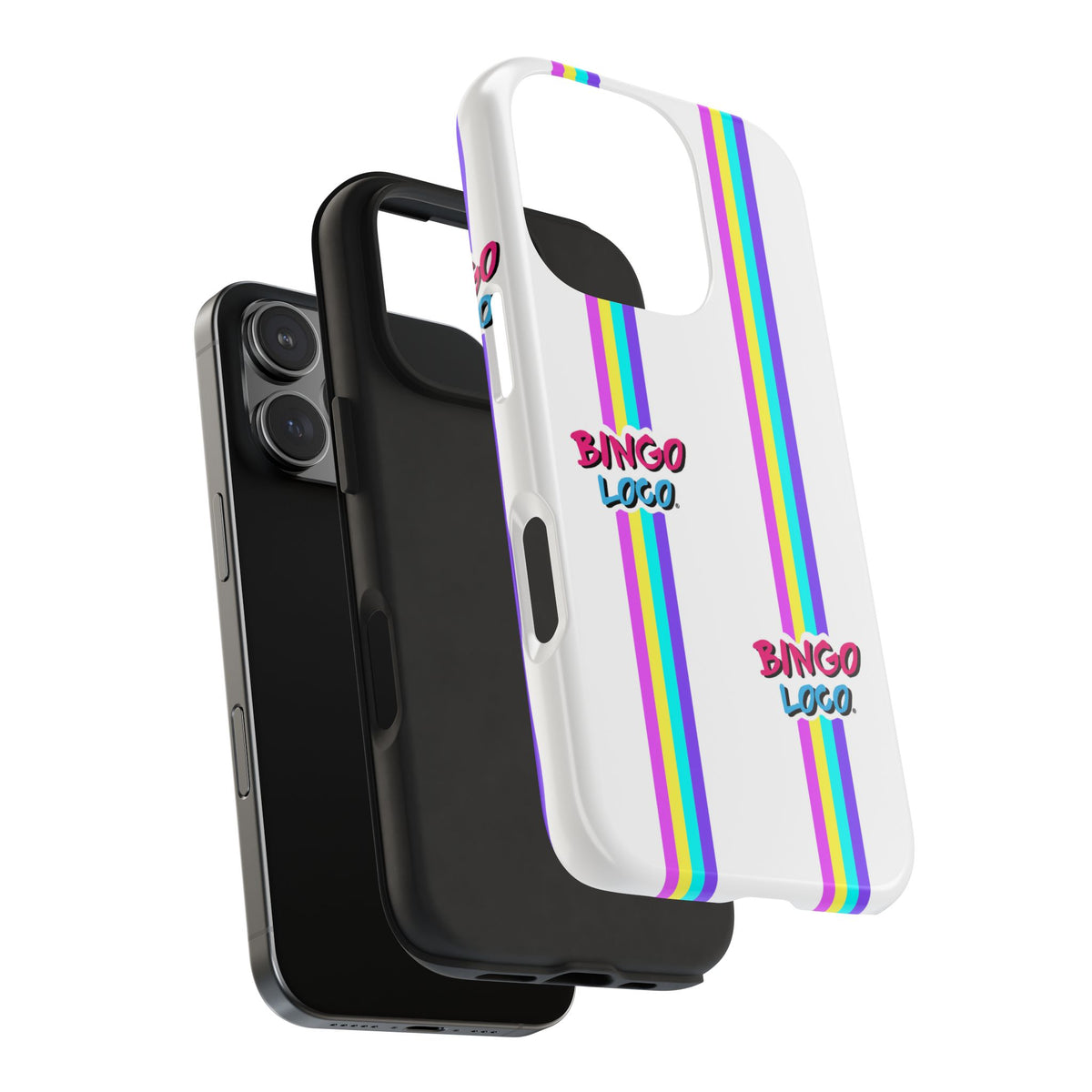 Bingo Loco Rainbow Stripes Tough Phone Case
