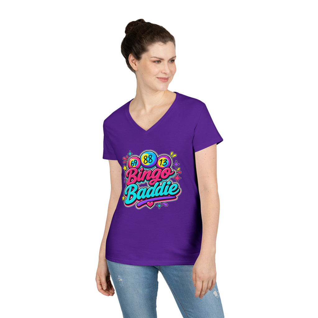 Bingo Baddie Ladies' V-Neck T-Shirt