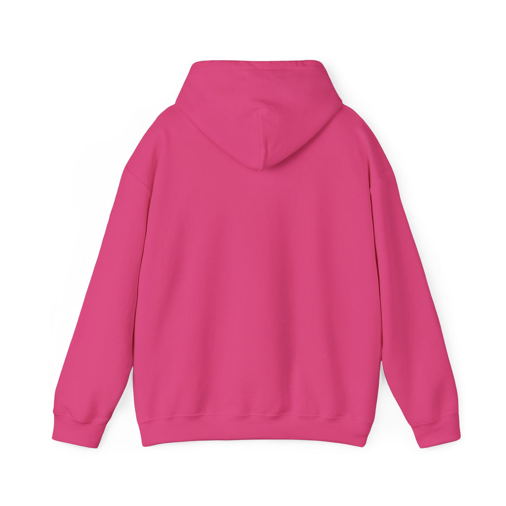 Bingo Logo Hoodie — Retro Pink & Blue Minimal Chest Graphic