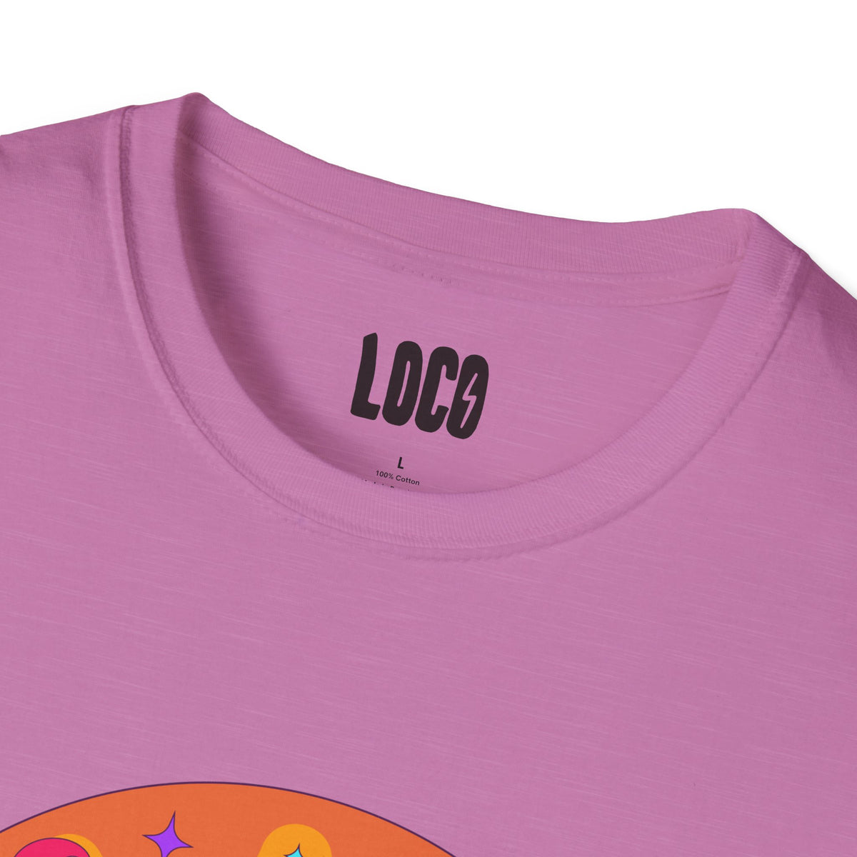 Good Vibes Colorful Peace Sign Graphic T-Shirt