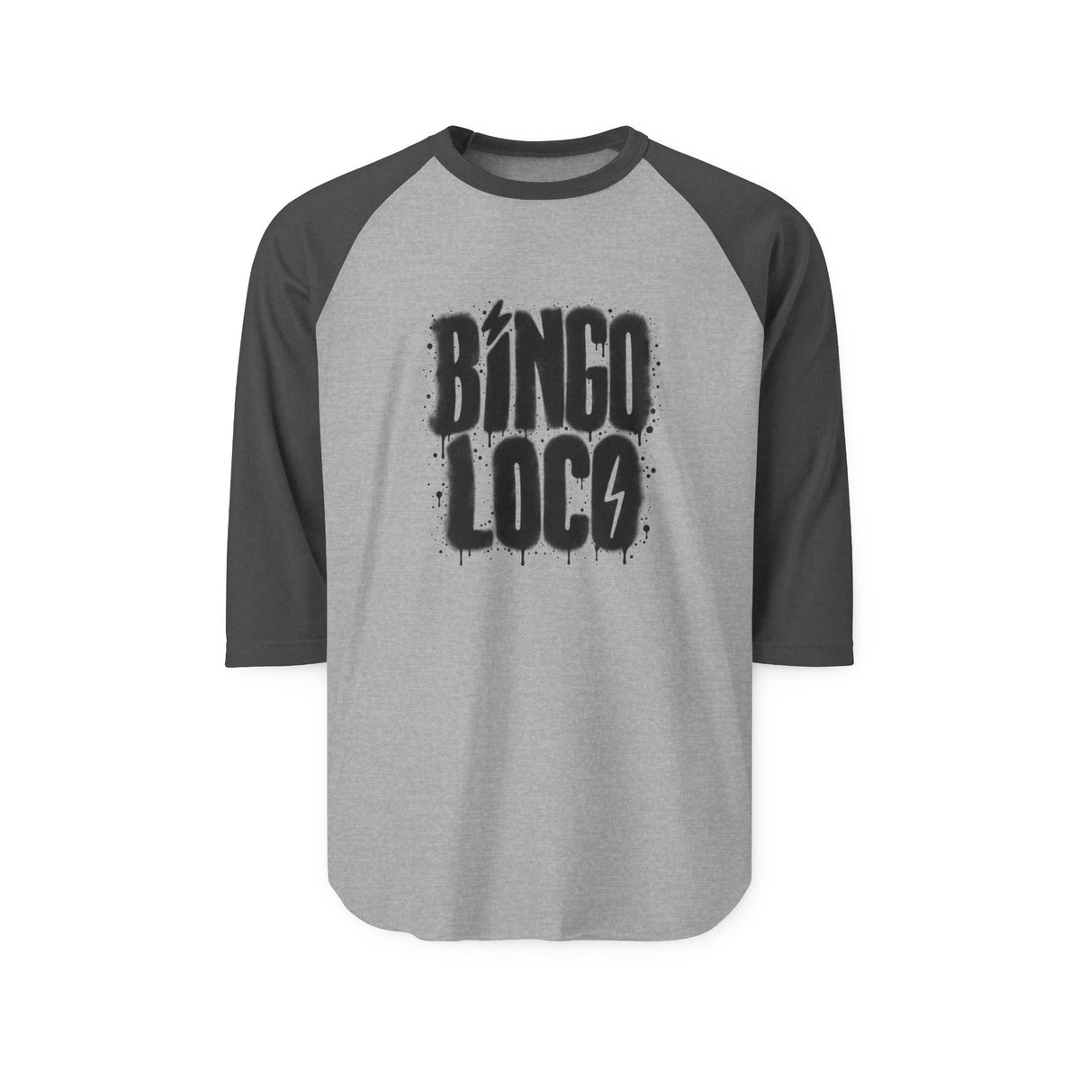 Bingo Loco Raglan Tee — Casual 3/4 Sleeve Baseball Shirt for Bingo Fans