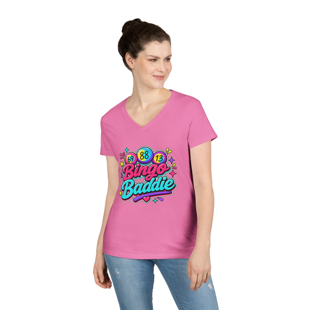Bingo Baddie Ladies' V-Neck T-Shirt