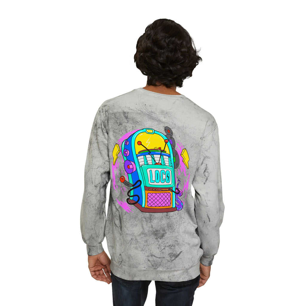 Color Blast Crewneck Sweatshirt — Juke Box Tie-Dye Design