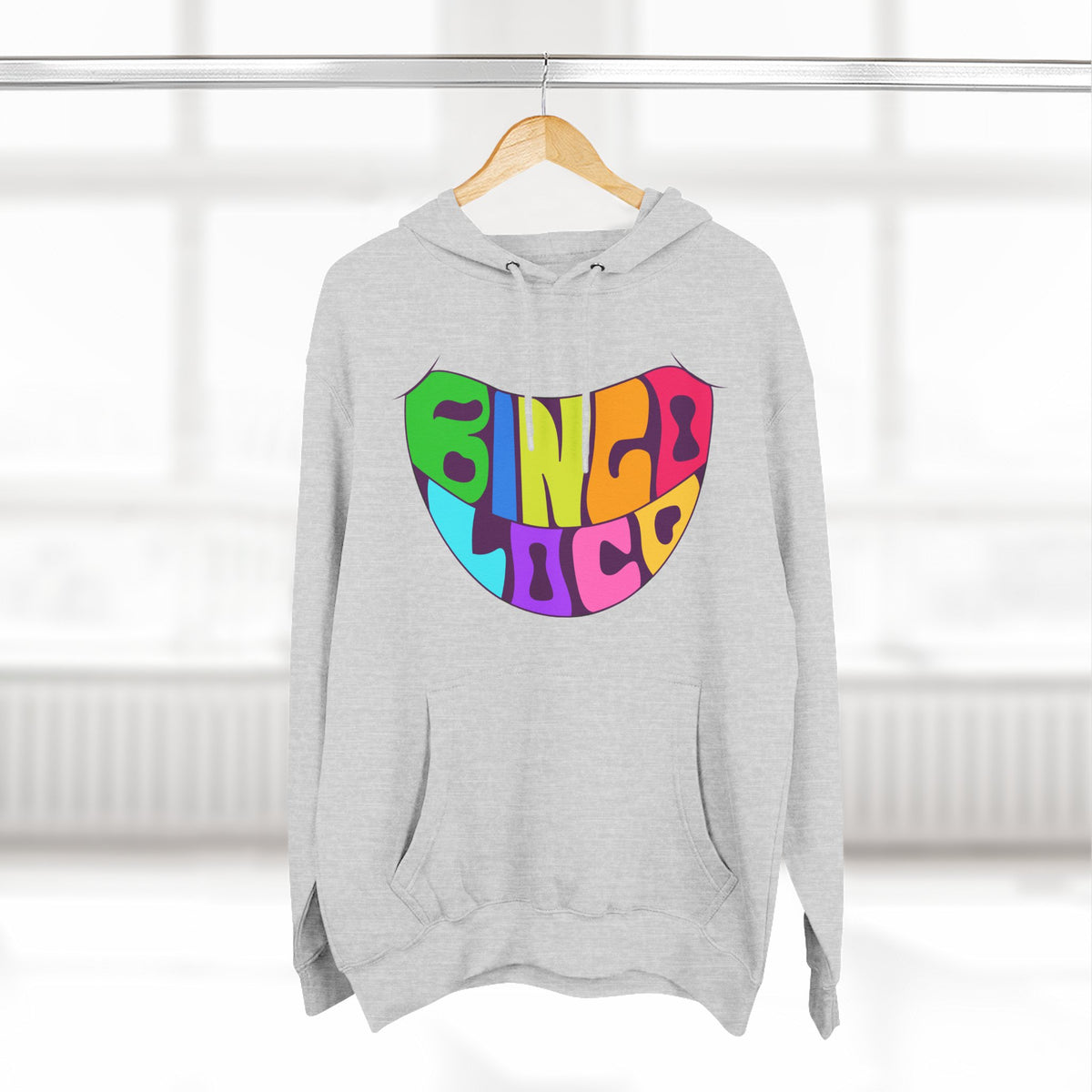 Colorful 70s Rainbow Circle Fleece Hoodie