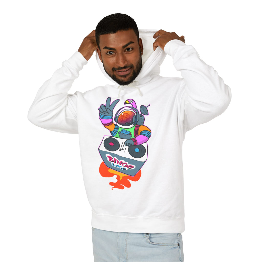 Astronaut DJ Hoodie — Colorful Space DJ Graphic Pullover